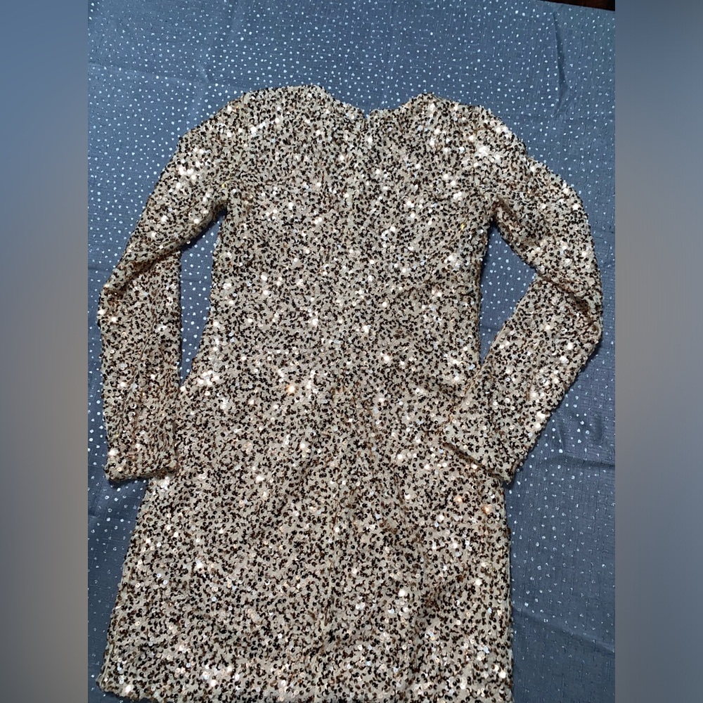 Dress The Population Gold‎ Sequin Dress XS - Picture 6 of 6